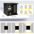 thumbnail image 3 of Apliques de pared cuadrados de aluminio, lámpara de pared LED con forma de cubo ajustable en ángulo para iluminación decorativa de interiores, accesorios de iluminación exterior a prueba de agua,, 3 of 7