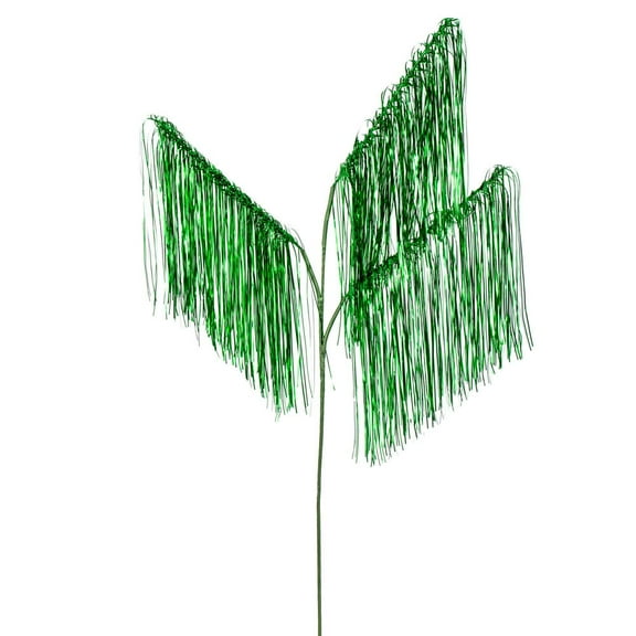 36" Green Tinsel Icicle 3-Tip Spray 3Pk