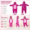thumbnail image 6 of LIIPEE Kids Halloween Costumes Boys Girls Unisex Fall Winter Cozy Onesies Sleepwear Dinosaur Dress Up Clothes,110, 6 of 7