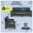 thumbnail image 2 of Serta Palisades 73" Track Arm Sofa with Removable Covers Charcoal, 2 of 17