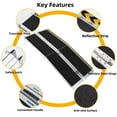 thumbnail image 3 of 5 FT Portable Wheelchair Ramp, Wheel Chair Ramps for Homes with Transition Plate, Aluminum Wheelchair Ramp with Non-Skid Surface and Reflective Strips, Weight Capacity Up to 600 Lbs, 3 of 6