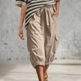 thumbnail image 6 of Maean Women's Cargo Capris Wide Leg Baggy Hiking Joggers Lightweight Fashion Trousers with Pockets, 6 of 6