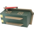 thumbnail image 5 of AmishToyBox.com Mailbox, Post Mount, Made with Weather-Proof Poly Lumber, UV-Resistant, Weathered Wood and Turf Green, 5 of 5
