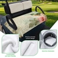 thumbnail image 5 of Golf Cart Seat Covers for 2 Seater,Vintage Pink Floral Microfiber Cart Seat Towel Blanket,Birds Retro Mottled Middle Century Absorbent Breathable NonSlip Bench Seats Protector for Golf Course 51"x31", 5 of 9