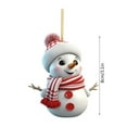 thumbnail image 3 of Lekihaqq 15pcs Christmas Ornaments Cute 2D Snowman Acrylic Ornaments for Christmas Tree Decorations Snowman with Hat Christmas Hanging Ornament Ornament Hanging Decorations for Christmas Tree Decor, 3 of 9
