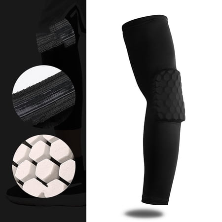 Ceisia Men s Honeycomb Padded Arm Sleeves Basketball Impact Protection Anti-Slip Cycling Outdoor Sports Elbow Guard Compression Sleeves Gifts for Father