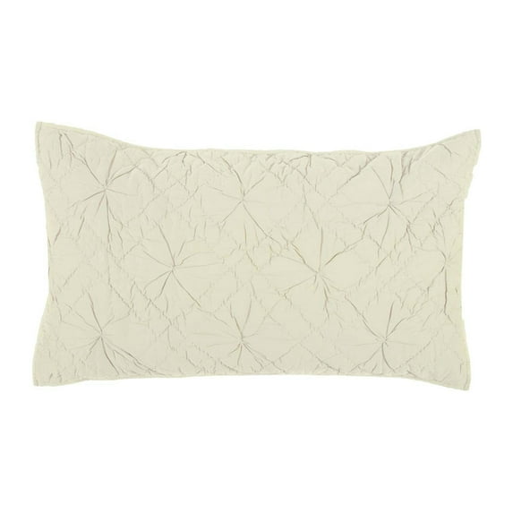 VHC Brands Farmhouse Bedding Aubree Parchment Sham