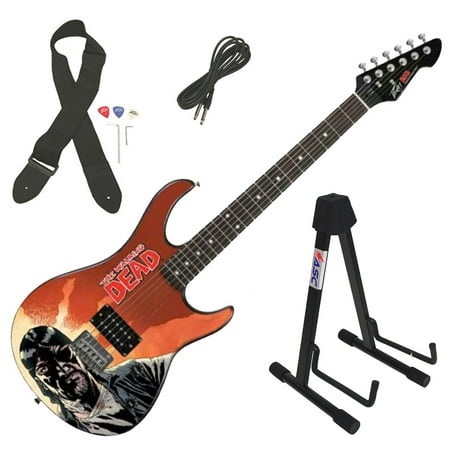 Peavey Rockmaster The Walking Dead Governer Red 43 Full Electric Guitar & Stand