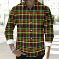 thumbnail image 6 of Mens Sweatshirt 2025 Men’s Button Down Versatile Plaid Shirt Stretch Long Sleeve Casual 2025 Fall Lapel Checkered Dress Shirts, 6 of 8