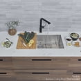 thumbnail image 3 of Stylish Dual Mount 31" Stainless Steel Single Bowl Kitchen Sink with Grid & Strainer S-402G, 3 of 11