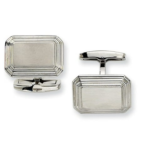 Stainless Steel Engravable Polished Cuff Links