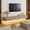 Khaki, variant on Modern Floating TV Unit with LED Lighting | Wall-Mounted Entertainment Media Console | Large Storage TV Bench for Living Room & Office (White + Wood, 70.8'')