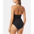 thumbnail image 3 of Vince Camuto BLACK Surf Shades V-Neck Wrap Tie One-Piece Swimsuit, US 4, 3 of 4