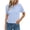 Light Blue, variant on Women Summer Cable Knit Crochet Cardigan Sweaters Casual Button Short Sleeve Sweater Cute Beach Hollow Out Knit Top