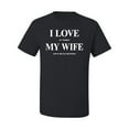 thumbnail image 2 of I Love My Wife Lets Me Go Hunting Hunting Men's Graphic T-Shirt, Black, Small, 2 of 3