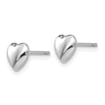 thumbnail image 5 of Auriga Fine Jewelry 14K White Gold Heart Stud Earrings(L- 6mm, W- 6mm) for Women, 5 of 5