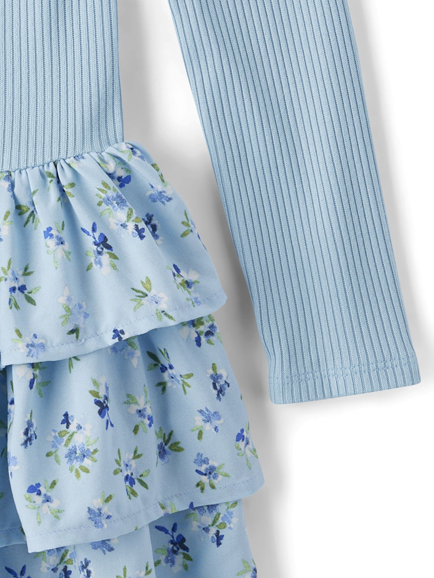The Children's Place Girls Long Sleeve Floral Tiered Drop Waist Dress, Sizes XS-XXL