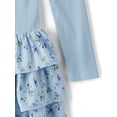 thumbnail image 4 of The Children's Place Girls Long Sleeve Floral Tiered Drop Waist Dress, Sizes XS-XXL, 4 of 4