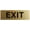 Brushed Gold, variant on Basic EXIT Door / Wall Sign - Black / Gold - Small