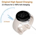 thumbnail image 5 of [2-Pack] KOMI Compatible for Google Pixel Watch 2 Charger, USB C Magnetic Replacement Fast Charging Cable Charger Stand Accessories for Google Pixel Watch 2 (3.3ft, White), 5 of 7