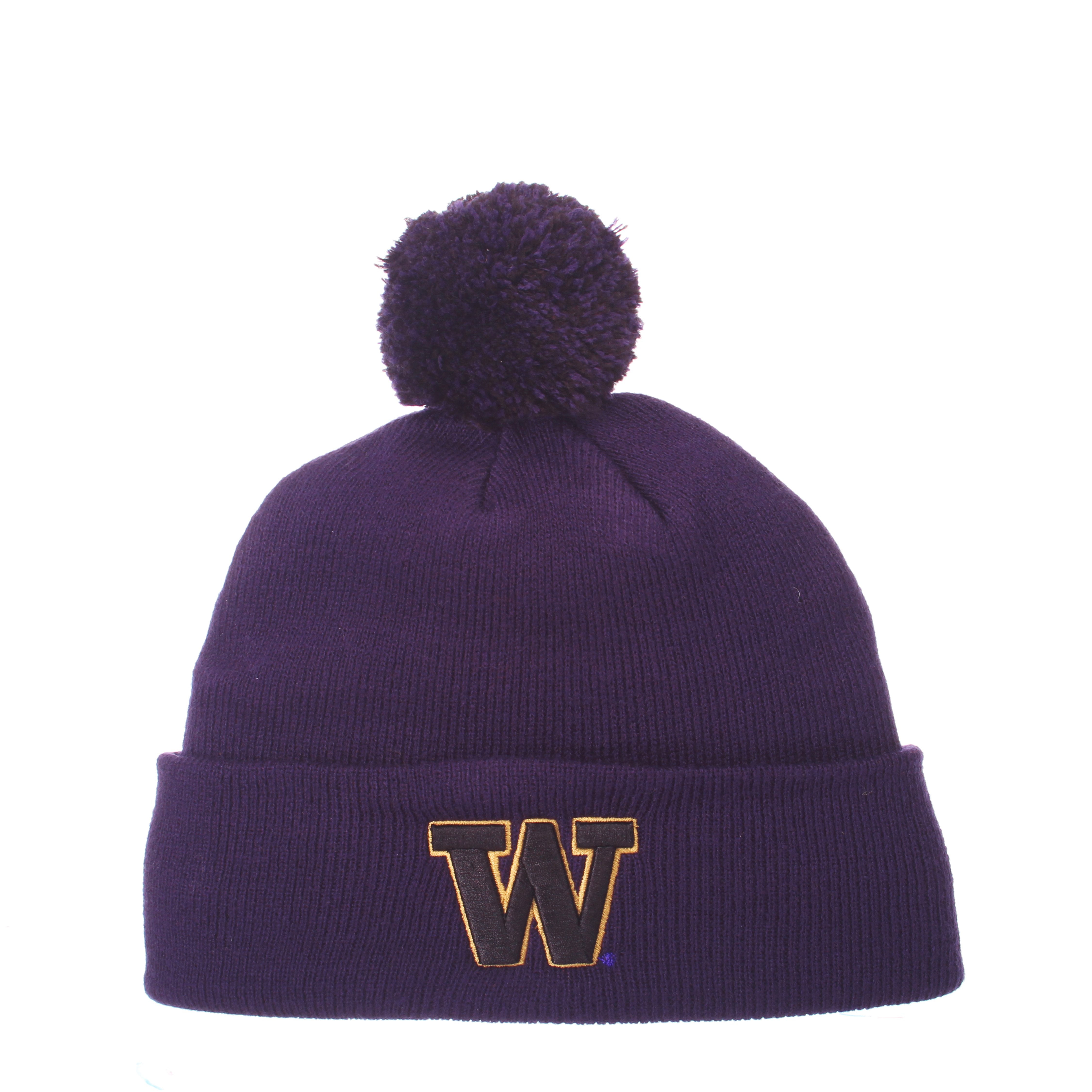 Washington Huskies Official NCAA Pom Adjustable Beanie Knit Sock Hat by