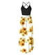 thumbnail image 4 of Vestido HUOGUO Fashion para mujer, cuello en O, estampado casual, sin mangas, 4 of 5