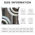 thumbnail image 5 of SHANXI Brown Grey Throw Pillow Covers,Geometric Swirls Pillow Covers for Sofa Bed,Ombre Gradient Bedding,Modern Geometry Circular Stripes Abstract Art Decorative Square 12x12in, 5 of 5