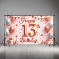 thumbnail image 4 of Rose Gold Theme Happy Birthday Banner Balloon Decoration for Teen Party Indoor Celebration Event Decoration, 4 of 7