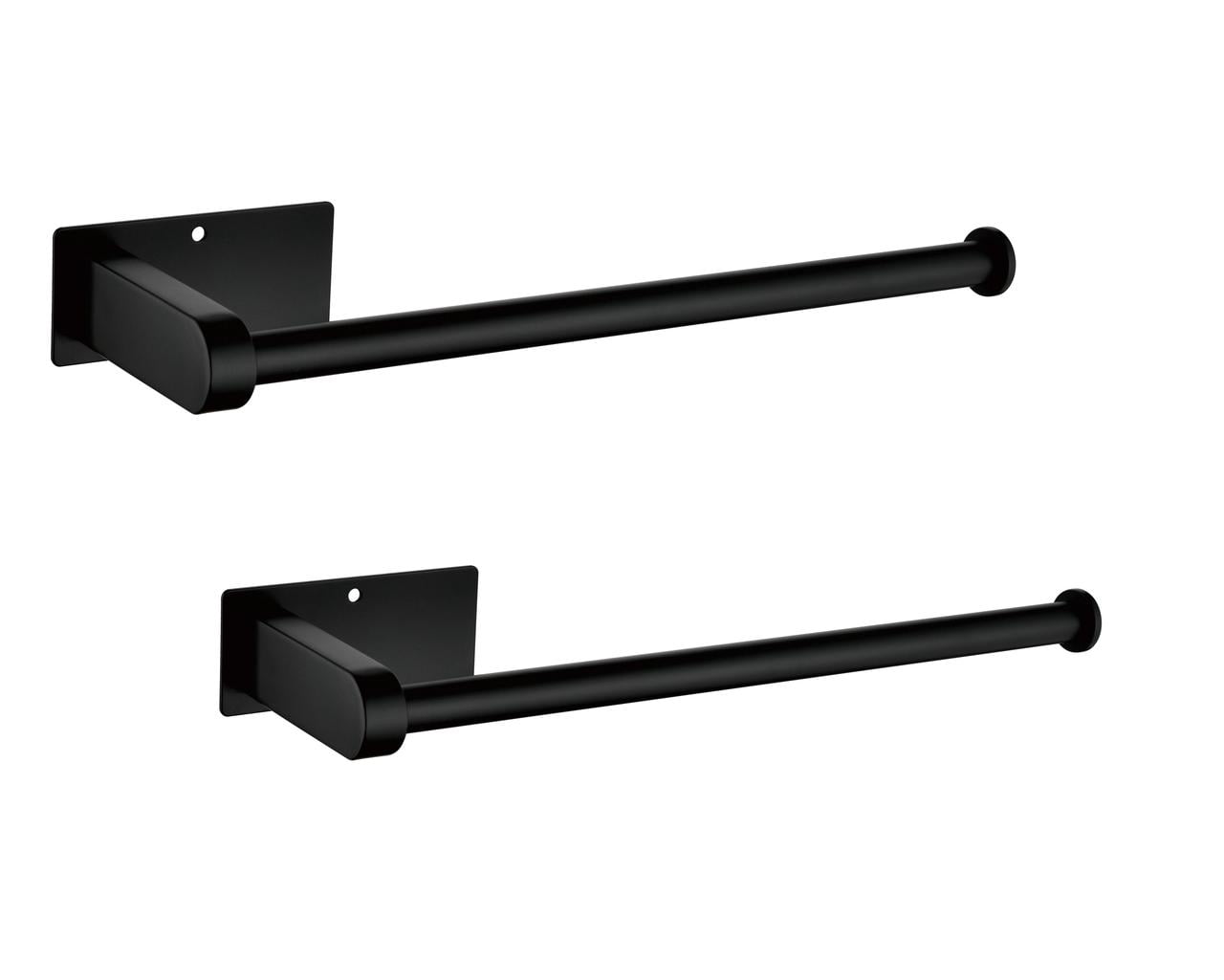 2 Pack Paper Towel Holder Wall Mount, Black Paper Towel Holder Under