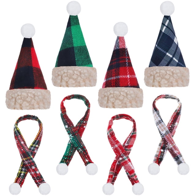 Minisombreros y bufandas para muñecas Craft DIY, Geyoga, 8 unidades