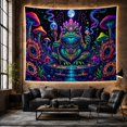 thumbnail image 6 of Monumental Toad Figure With Sitting Regally Upon Tiered, Mystical Fantasy for Space Lovers, Galaxy Room Decor, Graduation Gift, Tapestry Wall Hanging for Bedroom and Dorm, 6 of 7