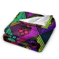 thumbnail image 2 of DouZhe Ultra-Soft Micro Fleece Lightweight Flannel Bed Blanket, Fashion Rock and Roll Pirate Skulls Print Cozy Warm Throw Blankets, 50"x40", 2 of 7