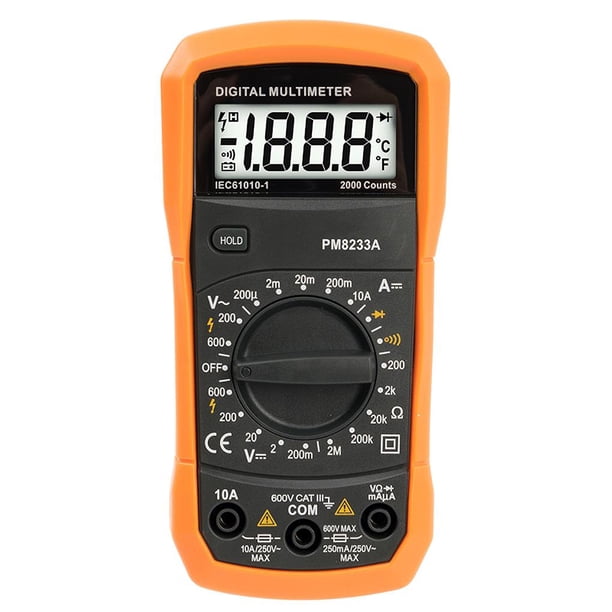 Probador De Rango Automático Pm8233A Con Diseño Ultrafino Multímetro Digital Inteligente Mide La Prueba De Resistencia De Frecuencia De Temperatura Del Diodo Del Condensador Para Dispositivos Advancent TO002127-00