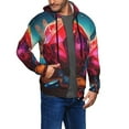 thumbnail image 2 of Kdxio Colorful Stone World Print Men Hoodies Casual Hoodies for Men with Zip Pockets Full Zip Long Sleeve Sweatshirt Sports Hooded Jacket-X-Large, 2 of 5