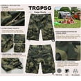 thumbnail image 4 of TRGPSG Men's Cargo Shorts with 6 Pockets Causal Camo Cotton Work Shorts(No Belt),Armygreen Camo 32, 4 of 6