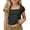Black, variant on Girls Ribbed Knit Crop Top Short Sleeve Tee Square Neck Raglan Basic Casual Shirt For Kids Toddler Youth (Red,11-12 Years)