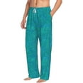 thumbnail image 2 of Daiia Blue Green Glitter Men's Sleep Pant with Pockets and Drawstring,Pajama Pants-XX-Large, 2 of 9