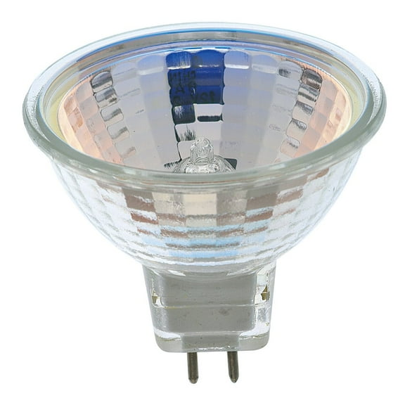 Satco S1957 - 20 watt; Halogen; MR16; ESX; 2000 Average rated Hours; Miniature 2 Pin Round base; 12 volts