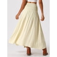 thumbnail image 3 of DARING DIVA Women High Waist Split Side Summer Maxi Beach Skirt XL Apricot, 3 of 6