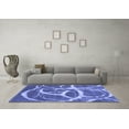 thumbnail image 3 of Ahgly Company Indoor Square Abstract Blue Contemporary Area Rugs, 6' Square, 3 of 4