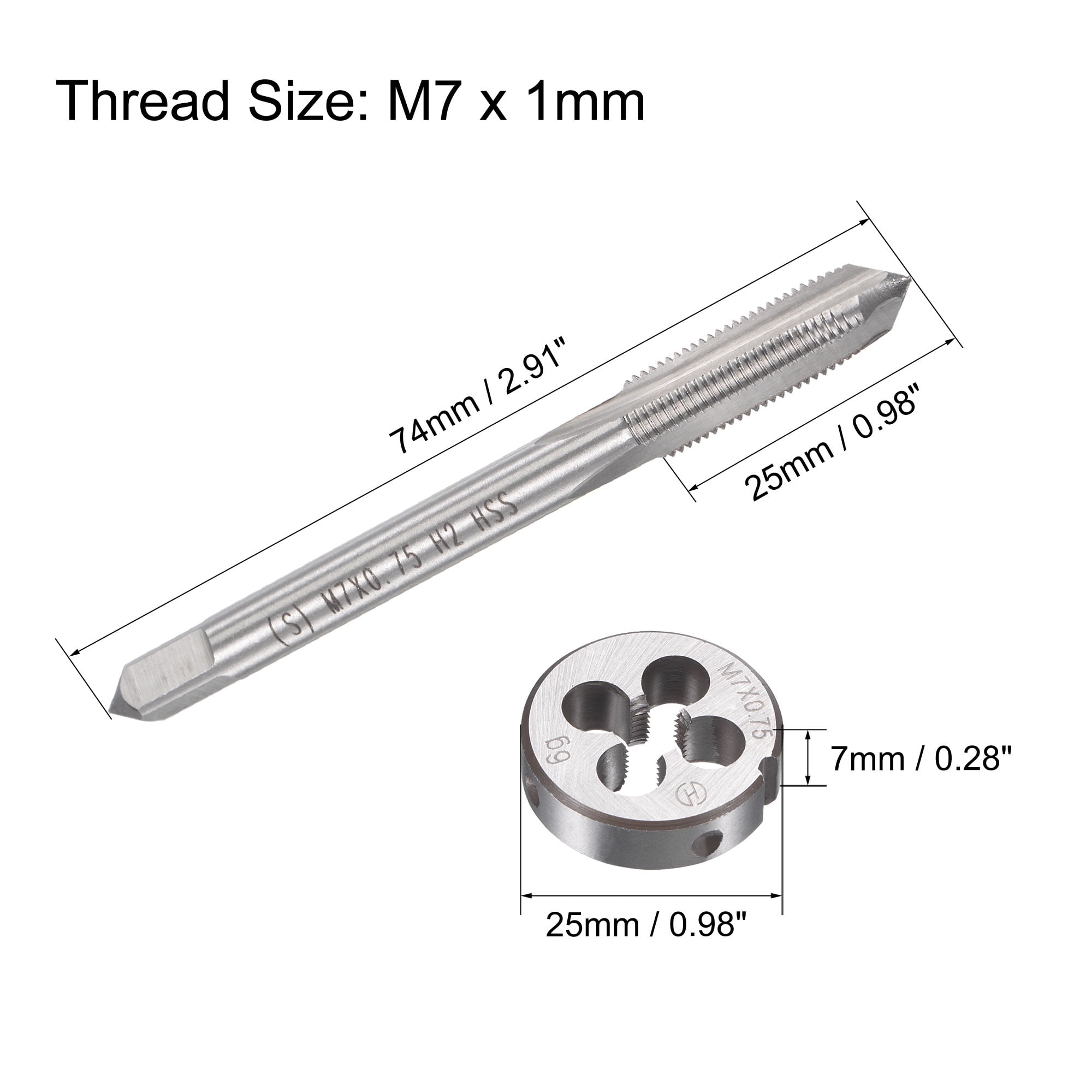 M7 x 0.75 Metric Right hand Thread Die 