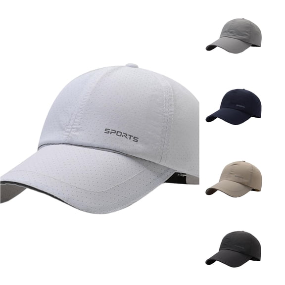 XIAOCHA Mens Breathable Sports Baseball Cap Shapeable Brim Outdoor Ball Hat,White