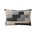 thumbnail image 5 of Plutus Brands Blue Plutus Blocks Stripe Luxury Throw Pillow 20 in x 30in, Double Sided 20" x 30" Queen, 5 of 9