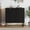 Black-2 Door, variant on 31.5"/47.2" Modern Sideboard Buffet Cabinet with Storage, Wood Storage Cabinet with Herringbone Doors & Shelf, Credenza Console Table for Dining Room Living Room Entryway