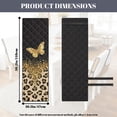 thumbnail image 4 of TSOVTHRID Golden Butterfly Leopard Print Dining Chair Covers Quilted Seat Cushion Covers Anti-Slip Stretch Armless Chair Slipcovers Removable Washable with Detachable Strap, Set of 2, 4 of 7