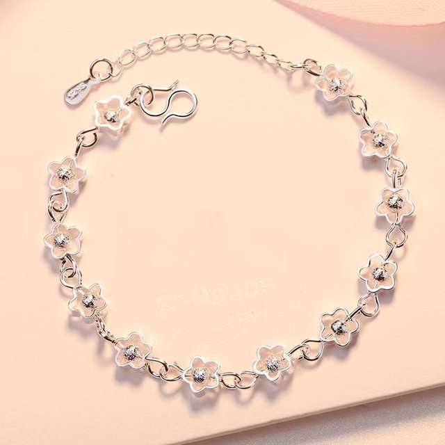 Pulsera De Plata 925 Simple Pulseras Mujeres Venta Caliente Accesorios De Joyería Regalos Gao Jiahui unisex