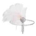 thumbnail image 2 of Diadema estilo flapper, diadema de plumas con diamantes de imitación, accesorios para fotos, diadema para el pelo, tocado de los años 20 para Festival, 2 of 7
