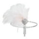 thumbnail image 2 of Diadema estilo flapper, accesorios para disfraz, cadena para la cabeza, tocado de los años 20, diadema de plumas con diamantes de imitación para, 2 of 7