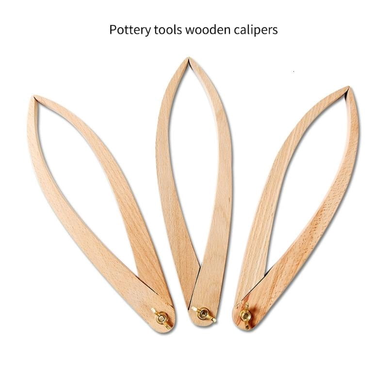 ANXPTIME 3Pcs Professional Wood Pottery Calipers Ceramics Diameter Measuring Tool