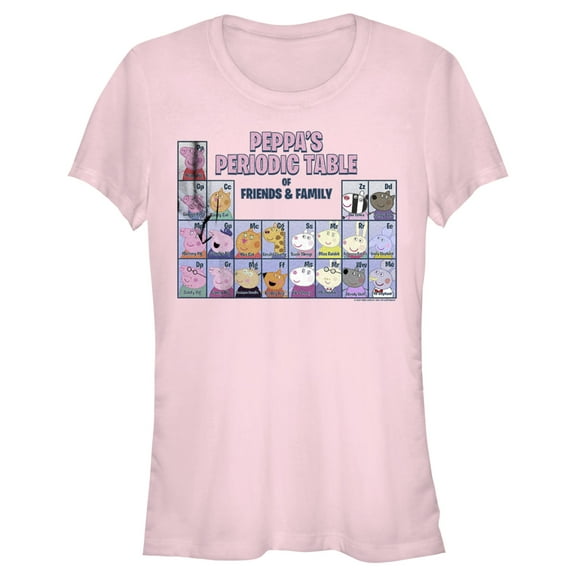 Junior's Peppa Pig Periodic Table of Friends & Family Graphic T-Shirt
